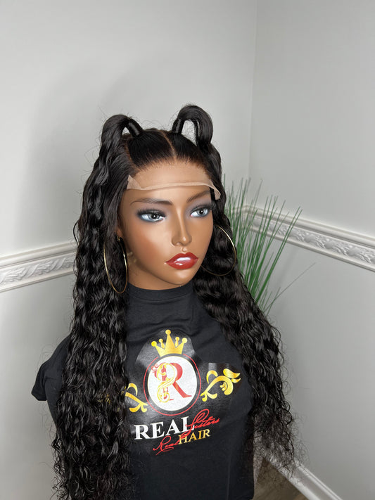 5*5 Deep wave closure wig